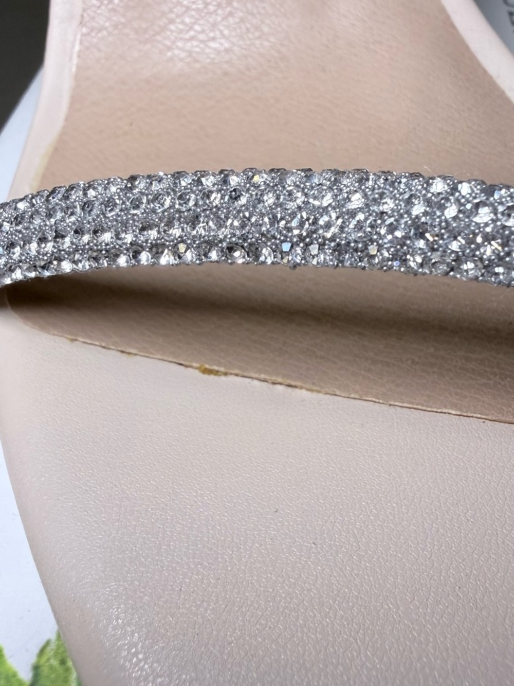 Chelsea & Violet Blush Rhinestone Ankle-Strap Heels - Picture 6 of 9